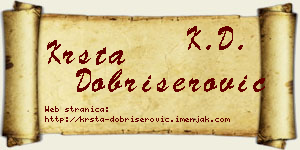 Krsta Dobrišerović vizit kartica